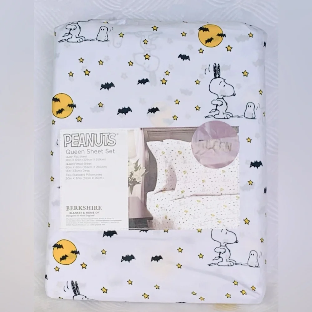 Peanuts Snoopy Halloween Ghosts Sheet Set - Queen - Picture 2 of 5